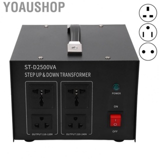 Yoaushop Voltage Converter  2500W Easy Carrying 4 Output Sockets 110-120V 220-240V Input AC Voltage Transformer  for Industries