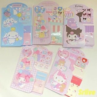 SANRIO สติกเกอร์กระดาษ ลายการ์ตูน Kuromi Melody Note เหมาะกับของขวัญ สําหรับนักเรียน สํานักงาน โรงเรียน