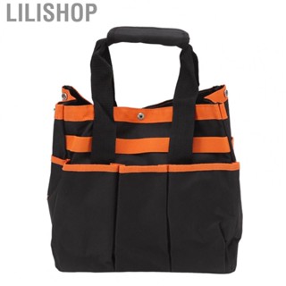 Lilishop Garden Tote Bag Elastic Fastening Belt 9 Pockets Garden Tool Bag for Pruning