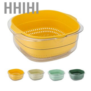 Hhihi Plastic Strainer 2 Layers Safe Durable PET Hollow Design Wide Application  Strainer