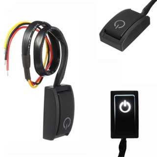 ⚡READYSTOCK⚡Plastic 2.4W White LED 3.6*2.1*1cm LED Light Car Button Latching Button Switch