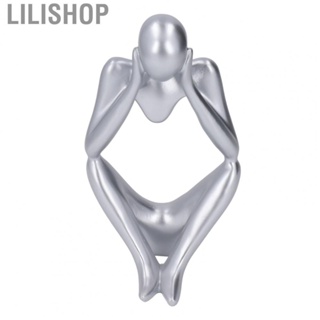 Lilishop Thinker Sculpture  Resin Thinker Statue Stable Bottom Hollow Design  for Gifts
