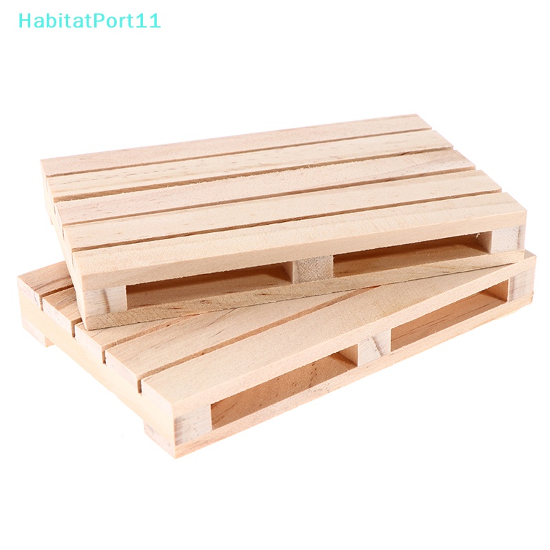 HabitatPort ที่รองแก้วเครื่องดื่มพาเลทสําหรับเครื่องดื่มร้อนและเย็น Wood Pallet th