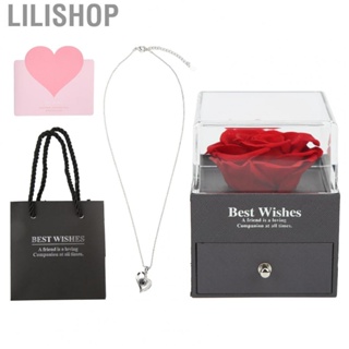 Lilishop Love Necklace Gift Box Best Love Gift Rose Necklace Gift Box for As a Gift for Various Festivals