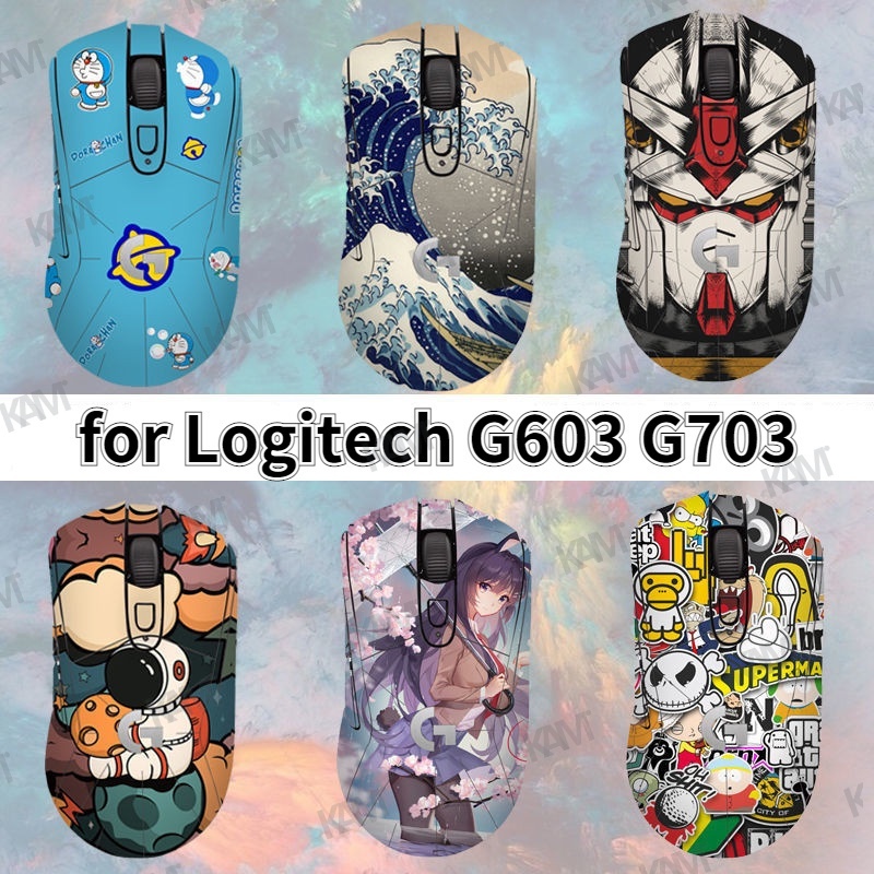 Kam สำหรับ Logitech G Pro X Super light mouse anti-sweat สติกเกอร์ยืดหยุ่นลื่นผิวเมาส์การ์ตูนที่ละเอียดอ่อนด้านข้างที่จับตกแต่งทำด้วยมือ DIY สติกเกอร์สติกเกอร์ผิวด้านดูดซับเหงื่อฟิล์มป้องกันฟิล์มป้องกันรอยขีดข่วน