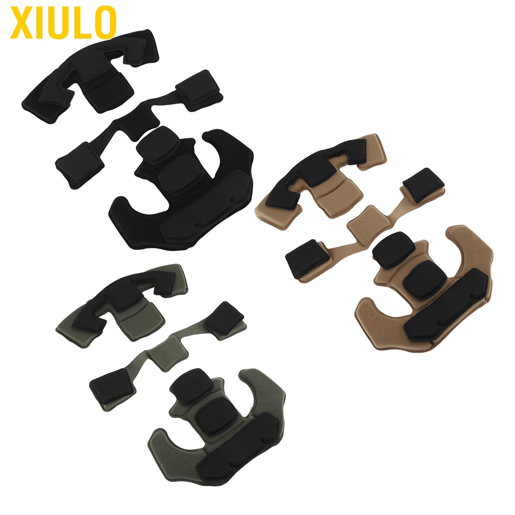 Xiulo 3PCS Memory Foam Pad Protective Sponge Lining Helmet Padding Kit for Universal Motorcycle Scooter Bike Cycling