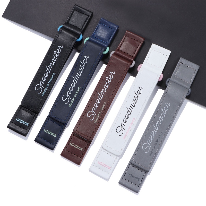 สายนาฬิกาข้อมือ หนัง PU กันน้ํา ลายโลโก้ Venus Jupiter 20 มม. 11 สี สําหรับ Moonwatch Planetary Co-branded Straps Venus Jupiter