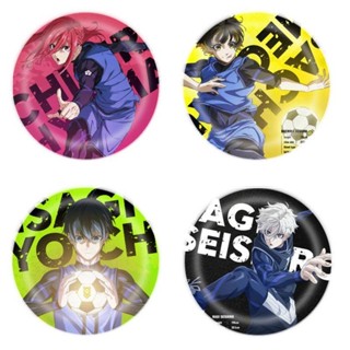 เข็มกลัด ลายอนิเมะ Blue Lock Isagi Yoichi Bachira Meguru Chigiri Seishiro Nagi Mikage Reo ขนาด 58 มม. สําหรับตกแต่งเสื้อผ้า กระเป๋าเป้สะพายหลัง