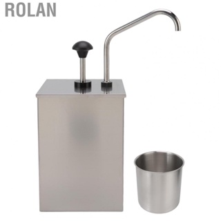 Rolan Soy Sauce Pump Dispenser  Easy To Clean Stainless Steel Syrup Pressing Pump 4L  for   Shop