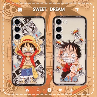 เคสโทรศัพท์มือถือ ซิลิโคนนิ่ม แบบใส ลายอนิเมะ Onepiece Luffy S23 5G สําหรับ Samsung Galaxy S23 S23+ S22 S22+ S23 Ultra S22 Ultra 5G 2023