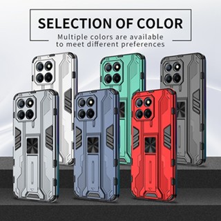 2-in-1 เคสโทรศัพท์มือถือ กันกระแทก สี่มุม พร้อมขาตั้งแม่เหล็ก สําหรับ Honor 80 Pro 80 SE X9 4G X8 5G X6 Magic 4 Pro