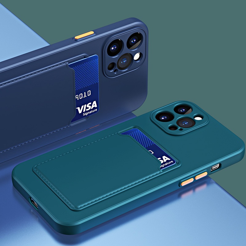 สําหรับ iPhone 7 8 Plus X XR Xs Max 11 Pro Max ซิลิโคนเหลว กระเป๋าสตางค์ ช่องใส่บัตร เคสกระเป๋า บาง