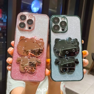 เคสไอโฟน 14 pro max 14 plus 11 ใช้สำหรับ Kitty Bracket เคสไอโฟน14promax กันกระแทก Silicone Soft Case for iPhone 14 13 12 11 pro max 14 Plus case นิ่ม