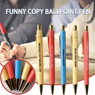 New 5pcs SHIT SHOW/OFFENSIVE PENS Funny Pen Ballpoint Pen Office Stationery Gift