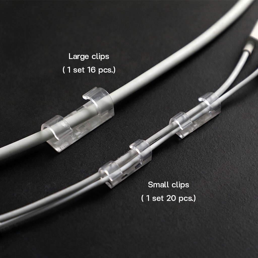 Omocha | Transparent cable organize clips คลิปล็อคจัดระเบียบสายไฟและสายแลน คลิปล็อกสายไฟ