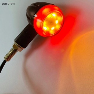 Purplen หลอดไฟเลี้ยว Led 15 ดวง สีแดงอําพัน สําหรับรถจักรยานยนต์ 2 ชิ้น