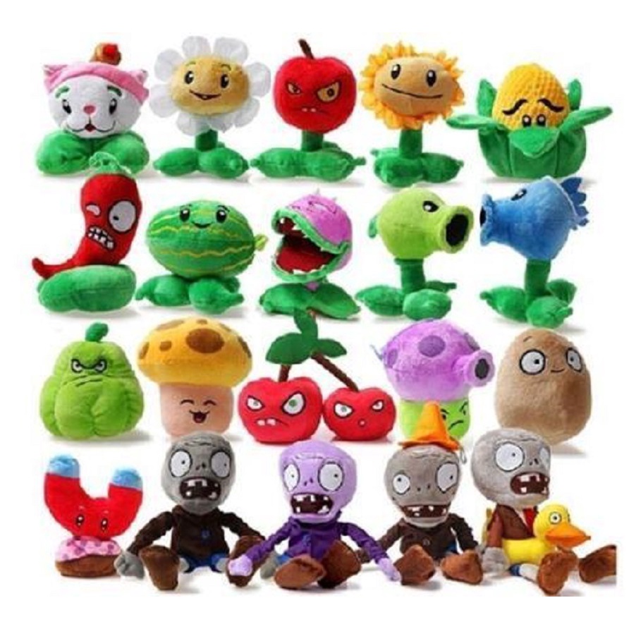 Plants vs Zombies ตุ ๊ กตานุ ่ มพืชคอลเลกชันของเล ่ นเกมแฟนเด ็ กยัดไส ้ ของเล ่ น 10 ซม.-20 ซม