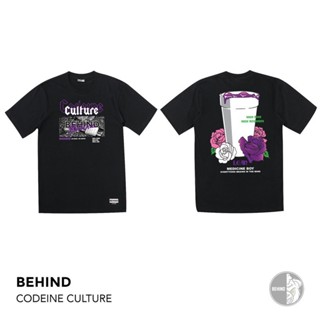 📦พร้อมส่ง BEHIND CLOTHING เสื้อยืดลาย “CULTURE” ผ้าฝ้ายบริสุทธิ์ T-shirt