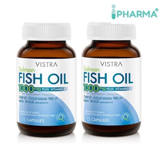 [แพ็คคู่]VISTRA Salmon Fish Oil (75 Tablets) 109.43 กรัม [iPha]