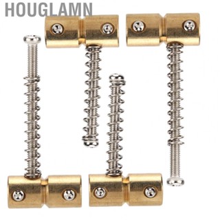 Houglamn 4Pcs Bass String Saddle 4‑String Brass Bridge Set Kit Accessory Replacement Chp