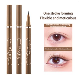 ดินสอเขียนขอบตา อายไลเนอร์ เนื้อลิขวิด บางพิเศษ ติดทนนาน สีดํา สีน้ําตาล