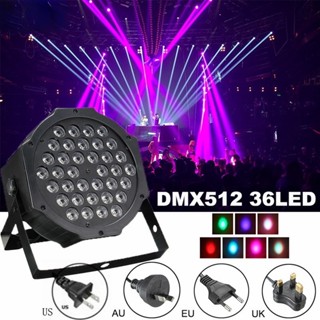 36w RGB LED PAR CAN ไฟเอฟเฟคเวที ไฟสปอตไลท์ ไฟดิสโก้ ดีเจ ปาร์ตี้ คลับ ปรับได้ ไฟเวที DMX