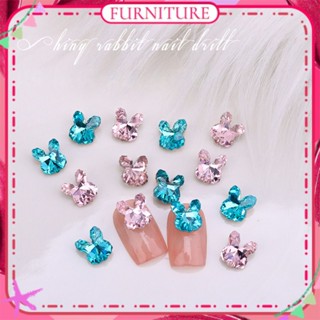 ♕ 20pcs Nail Art Rabbit Nail Drill Jewelry Glass Pointed Bottom Highlight K9 Diamond Nail Decoration Manicure Tool For Nail Shop 8 Designs FURNITURE