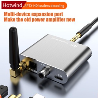 Hotwind อะแดปเตอร์รับสัญญาณเสียงเพลงไร้สาย บลูทูธ 5.2 HIFI 3.5 มม. Aux Toslink Coaxial Output สําหรับโปรเจคเตอร์ รถยนต์ I3J2