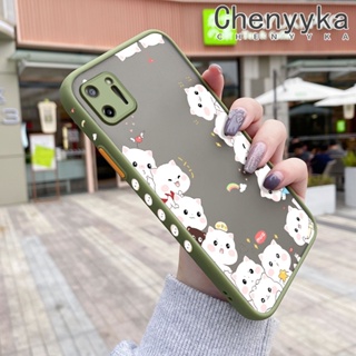 สําหรับ Realme C11 2020 เคสการ์ตูนแมวน่ารัก บาง ฝ้า ดีไซน์ใหม่ กันกระแทก เคสโทรศัพท์แข็ง แฟชั่น ขอบซิลิโคน ฝาครอบป้องกัน