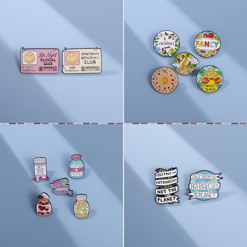 เข็มกลัดเคลือบ รูปขวดนม ชานม ขวดยา 50 แบบ ของขวัญสําหรับเพื่อน - รูปที่ 4