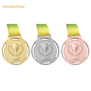 [Domybestshop.th] ของที่ระลึก เหรียญรางวัล สีทอง พร้อมสายคล้องคอ ขนาด 6.5 ซม.