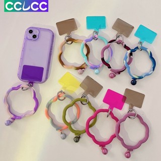 Cclcc สายคล้องโทรศัพท์มือถือ ซิลิโคนนุ่ม รูปดอกไม้ กันหาย แบบพกพา