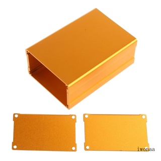 Iwo กล่องเคสอะลูมิเนียม สีทอง ขนาด 110x46x76 มม. สําหรับบอร์ด PCB DIY