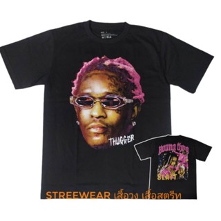 [S-5XL]เสื้อยืด young thug hiphop thug life slatt