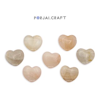 Moonstone Heart Bead ลูกปัดมูนสโตนหัวใจ 16mm