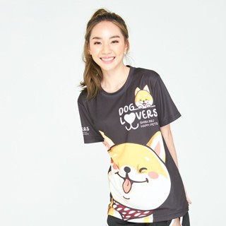 JIKUANG พร้อมส่ง ทุกวัน เสื้อวิ่งพิมพ์ลายหมาชิบะ Shiba