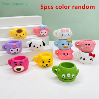 SANRIO [Beautyupyang] พวงกุญแจ รูปการ์ตูนซานริโอ้ สีแคนดี้ สําหรับตกแต่งบ้านตุ๊กตา 5 ชิ้น