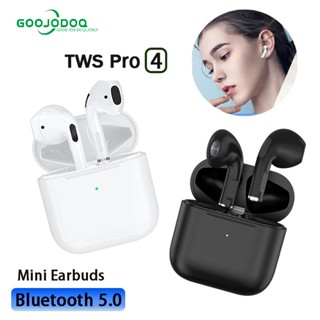 GOOJODOQ หูฟังไร้สาย Pro4 หูฟัง Bluetooth หูฟังบลูทูธ 5.0 พร้อมไมโครโฟนในตัว เสียงดี  พร้อมส่งในไทย