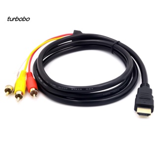 Turbobo DOONJIEY HDMI- สายอะแดปเตอร์แปลงเสียงวิดีโอ 3RCA AV สําหรับ HDTV