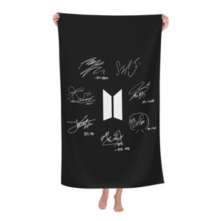 【พร้อมส่ง】ผ้าขนหนูไมโครไฟเบอร์ แบบนิ่ม แห้งเร็ว ลาย BTS สําหรับสระว่ายน้ํา เหมาะกับผู้ใหญ่ และเด็ก (130*80 ซม.)