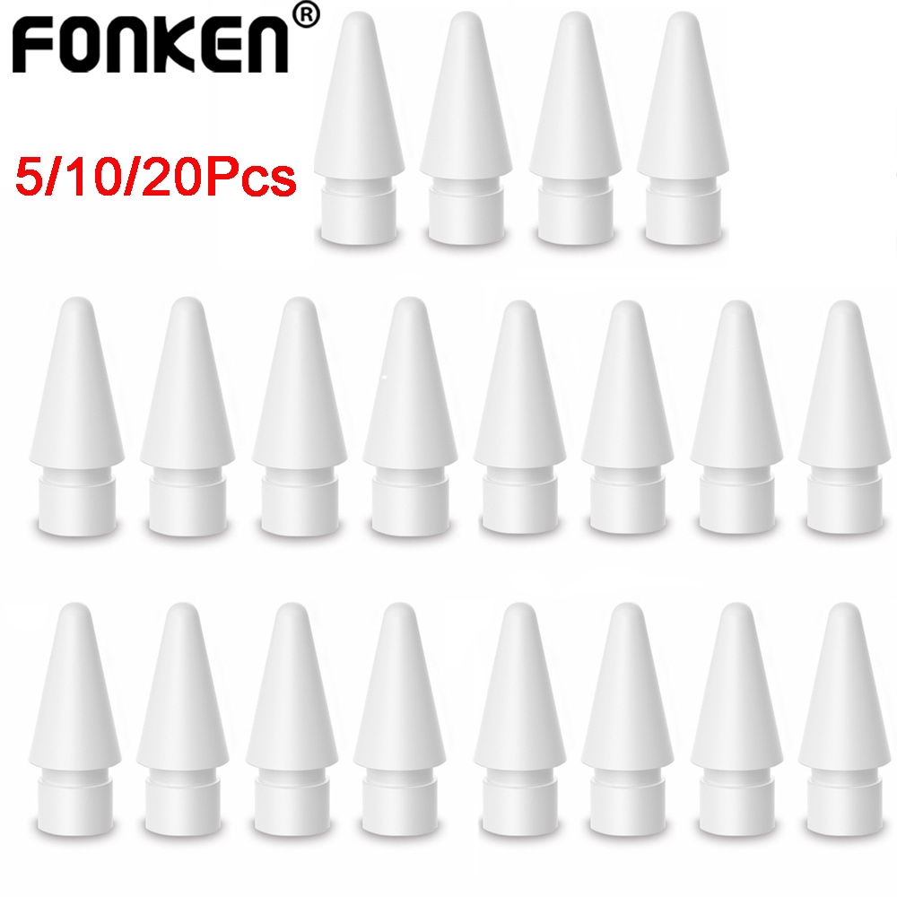Fonken หัวปากกาสไตลัส แบบเปลี่ยน สําหรับปลายดินสอ Apple Pencil 1st 2nd Generation 20 ชิ้น