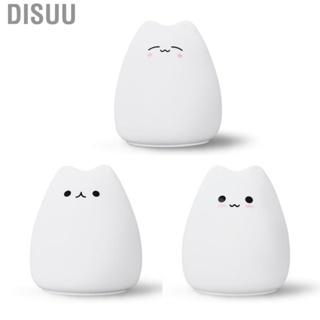 Disuu Cartoon  Night Light Colorful  Lamp Silicone Bedroom Decorative for Children