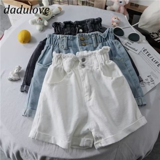 DaDulove💕 New Korean Version of INS Thin Denim Shorts Niche High Waist Loose A- line Pants Large Size Hot Pants