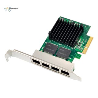 การ์ดเครือข่ายเซิร์ฟเวอร์ NHI350AM4 PCI-E X4 Gigabit 4 พอร์ต I350-T4 Gigabit