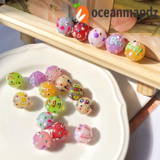 OCEANMAPDZ ต่างหูลูกปัดอะคริลิค พลาสติก ขนาดเล็ก แฮนด์เมด Diy