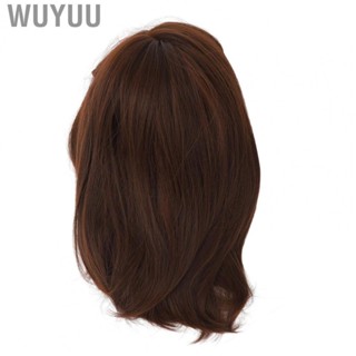 Wuyuu Wig Headgear Brown Black Bangs Short  Women Stylish