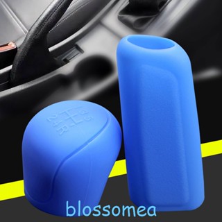 Blossomea ฝาครอบเกียร์ซิลิโคน ทรงกลม ขนาดเล็ก สําหรับรถยนต์ รถบรรทุก