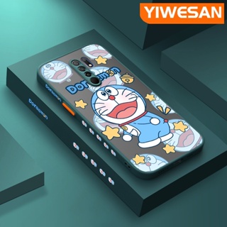 เคสซิลิโคนนิ่ม แบบใส ขอบสี่เหลี่ยม กันกระแทก ลายการ์ตูนโดราเอมอน สําหรับ Xiaomi MI POCO M2 Redmi 9 9A