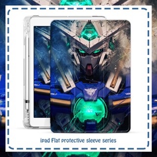 Green Gundam เคสไอแพด air 4 5 mini 1 2 3 4 5 6 เคส iPad 10.2 gen 7/8/9 pro 11 10.5 gen10 Airbag tri-fold pen slot case