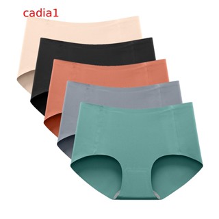 Cadia* กางเกงชั้นใน ผ้าเรยอน ระบายอากาศ สีพื้น เซ็กซี่ สําหรับผู้หญิง 5 ชิ้น